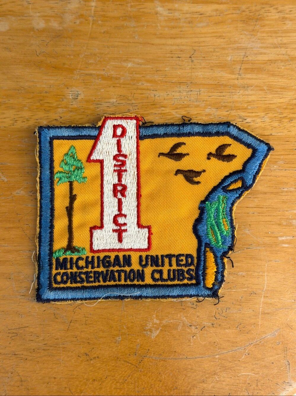 Vintage Michigan United Conservation Clubs District 1 MUCC Embroidered Patch (91